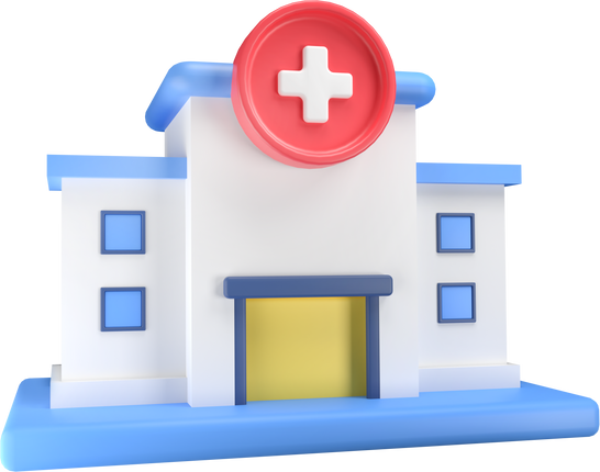 Hospital 3D illustration